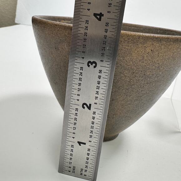 Vintage Studio Pottery Bowl by McElroy 1952 – Brutalist Brown Glaze Vessel - Picture 9 of 9